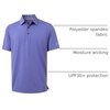 image:imageMens Polo Shirts Short and Long Sleeve Casual Solid Stylish Dry Fit Performance Designed Collared Golf Polo Shirts for MenBluish Violet