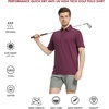image:imageMens Polo Shirts Short and Long Sleeve Casual Solid Stylish Dry Fit Performance Designed Collared Golf Polo Shirts for MenBordeaux Red