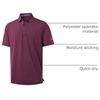 image:imageMens Polo Shirts Short and Long Sleeve Casual Solid Stylish Dry Fit Performance Designed Collared Golf Polo Shirts for MenBordeaux Red