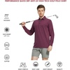 image:imageMens Polo Shirts Short and Long Sleeve Casual Solid Stylish Dry Fit Performance Designed Collared Golf Polo Shirts for MenBordeaux Redlong