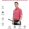 image:imageMens Polo Shirts Short and Long Sleeve Casual Solid Stylish Dry Fit Performance Designed Collared Golf Polo Shirts for MenCranberry
