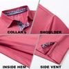 image:imageMens Polo Shirts Short and Long Sleeve Casual Solid Stylish Dry Fit Performance Designed Collared Golf Polo Shirts for MenCranberrylong