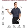 image:imageMens Polo Shirts Short and Long Sleeve Casual Solid Stylish Dry Fit Performance Designed Collared Golf Polo Shirts for MenDark Grey