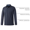 image:imageMens Polo Shirts Short and Long Sleeve Casual Solid Stylish Dry Fit Performance Designed Collared Golf Polo Shirts for MenDark Greylong