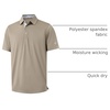 image:imageMens Polo Shirts Short and Long Sleeve Casual Solid Stylish Dry Fit Performance Designed Collared Golf Polo Shirts for MenDark Khaki