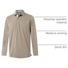 image:imageMens Polo Shirts Short and Long Sleeve Casual Solid Stylish Dry Fit Performance Designed Collared Golf Polo Shirts for MenDark Khakilong