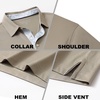 image:imageMens Polo Shirts Short and Long Sleeve Casual Solid Stylish Dry Fit Performance Designed Collared Golf Polo Shirts for MenDark Khakilong