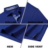 image:imageMens Polo Shirts Short and Long Sleeve Casual Solid Stylish Dry Fit Performance Designed Collared Golf Polo Shirts for MenKlein Bluelong