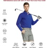 image:imageMens Polo Shirts Short and Long Sleeve Casual Solid Stylish Dry Fit Performance Designed Collared Golf Polo Shirts for MenKlein Bluelong