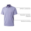image:imageMens Polo Shirts Short and Long Sleeve Casual Solid Stylish Dry Fit Performance Designed Collared Golf Polo Shirts for MenLavender