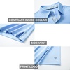 image:imageMens Polo Shirts Short and Long Sleeve Casual Solid Stylish Dry Fit Performance Designed Collared Golf Polo Shirts for MenLight Blue