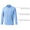 image:imageMens Polo Shirts Short and Long Sleeve Casual Solid Stylish Dry Fit Performance Designed Collared Golf Polo Shirts for MenLight Bluelong