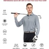 image:imageMens Polo Shirts Short and Long Sleeve Casual Solid Stylish Dry Fit Performance Designed Collared Golf Polo Shirts for MenLight Greylong
