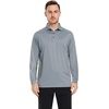 image:imageMens Polo Shirts Short and Long Sleeve Casual Solid Stylish Dry Fit Performance Designed Collared Golf Polo Shirts for MenLight Greylong