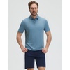 image:imageMens Polo Shirts Short and Long Sleeve Casual Solid Stylish Dry Fit Performance Designed Collared Golf Polo Shirts for MenMisty Blue