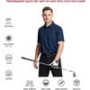 image:imageMens Polo Shirts Short and Long Sleeve Casual Solid Stylish Dry Fit Performance Designed Collared Golf Polo Shirts for MenNavy