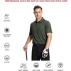 image:imageMens Polo Shirts Short and Long Sleeve Casual Solid Stylish Dry Fit Performance Designed Collared Golf Polo Shirts for MenOlive Green