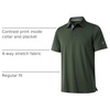 image:imageMens Polo Shirts Short and Long Sleeve Casual Solid Stylish Dry Fit Performance Designed Collared Golf Polo Shirts for MenOlive Green