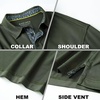 image:imageMens Polo Shirts Short and Long Sleeve Casual Solid Stylish Dry Fit Performance Designed Collared Golf Polo Shirts for MenOlive Greenlong