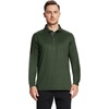 image:imageMens Polo Shirts Short and Long Sleeve Casual Solid Stylish Dry Fit Performance Designed Collared Golf Polo Shirts for MenOlive Greenlong
