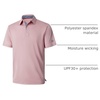 image:imageMens Polo Shirts Short and Long Sleeve Casual Solid Stylish Dry Fit Performance Designed Collared Golf Polo Shirts for MenPale Pink