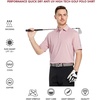 image:imageMens Polo Shirts Short and Long Sleeve Casual Solid Stylish Dry Fit Performance Designed Collared Golf Polo Shirts for MenPale Pink