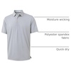 image:imageMens Polo Shirts Short and Long Sleeve Casual Solid Stylish Dry Fit Performance Designed Collared Golf Polo Shirts for MenSilver Grey