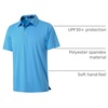 image:imageMens Polo Shirts Short and Long Sleeve Casual Solid Stylish Dry Fit Performance Designed Collared Golf Polo Shirts for MenSky Blue