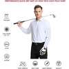 image:imageMens Polo Shirts Short and Long Sleeve Casual Solid Stylish Dry Fit Performance Designed Collared Golf Polo Shirts for MenWhitelong