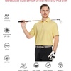 image:imageMens Polo Shirts Short and Long Sleeve Casual Solid Stylish Dry Fit Performance Designed Collared Golf Polo Shirts for MenYellow