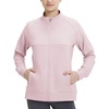 image:imageM MAELREG Fleece Lined Jacket Women Mock Neck Performance WaterResistant Lightweight Stretch Athletic Jackets with PocketsLight Purple