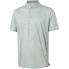 image:imageM MAELREG Golf Shirts for Men Collarless Performance Dry Fit Stretch Henley Casual Printed Mens Polo Shirts Short SleeveGray Geometric