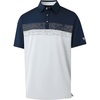 image:imageM MAELREG Golf Shirts for Men Dry Fit Performance Chest Print Color Block Moisture Wicking Casual Short Sleeve Polo ShirtsA NavyGlacier Grey