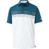 image:imageM MAELREG Golf Shirts for Men Dry Fit Performance Chest Print Color Block Moisture Wicking Casual Short Sleeve Polo ShirtsA TealWhite