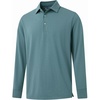 image:imageM MAELREG Golf Shirts for Men Dry Fit Performance Lightweight Heather Contrast Collar Mens Polo Shirts Short and Long SleeveAqua Heather