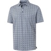 image:imageM MAELREG Mens Golf Shirt Short Sleeve Dry Fit Print Moisture Wicking Performance Patterns Collared Polo ShirtWhite Navy Clouds