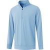 image:imageM MAELREG Quarter Zip Pullover Men Moisture Wicking Performance Heather Midlayer Golf 14 Zip Pullover Mens SweatshirtLight Blue Melange