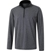 image:imageM MAELREG Quarter Zip Pullover Men Performance Dry Fit Stripe Mock Neck Midlayer Golf 14 Zip Pullover Mens SweatshirtBlack Grey Melange