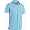 image:imageMens Golf Polo Shirts Short Sleeve Striped Performance Moisture Wicking Dry Fit Golf Shirts for MenSky Blue Stripe