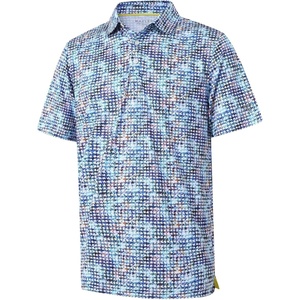 image:imageGolf Shirts for Men Dry Fit Short Sleeve Print Performance Moisture Wicking Polo ShirtAstral Geo