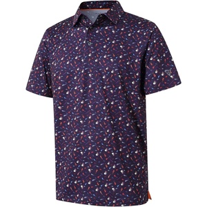 image:imageGolf Shirts for Men Dry Fit Short Sleeve Print Performance Moisture Wicking Polo ShirtBlack Instruments