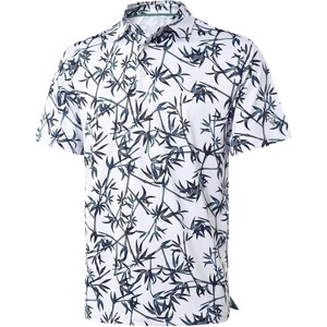 image:imageGolf Shirts for Men Dry Fit Short Sleeve Print Performance Moisture Wicking Polo ShirtBlue Plant