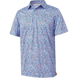 image:imageGolf Shirts for Men Dry Fit Short Sleeve Print Performance Moisture Wicking Polo ShirtBluejay Doodles