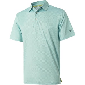 image:imageGolf Shirts for Men Dry Fit Short Sleeve Print Performance Moisture Wicking Polo ShirtGreen Plant