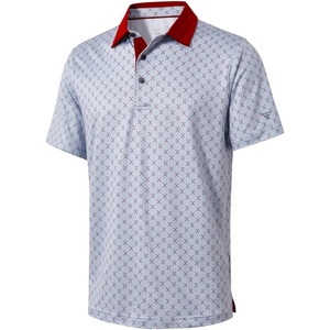 image:imageGolf Shirts for Men Dry Fit Short Sleeve Print Performance Moisture Wicking Polo ShirtGrey Bordo Club