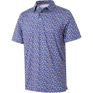 image:imageGolf Shirts for Men Dry Fit Short Sleeve Print Performance Moisture Wicking Polo ShirtNavy Flower