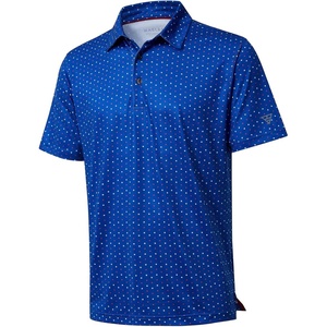 image:imageGolf Shirts for Men Dry Fit Short Sleeve Print Performance Moisture Wicking Polo ShirtPatriotic Star