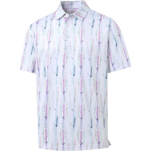 image:imageGolf Shirts for Men Dry Fit Short Sleeve Print Performance Moisture Wicking Polo ShirtWhite Cactus