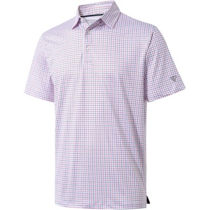 image:imageGolf Shirts for Men Dry Fit Short Sleeve Print Performance Moisture Wicking Polo ShirtWhite Grid
