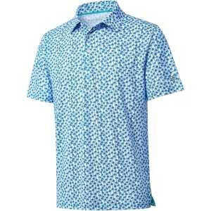 image:imageGolf Shirts for Men Dry Fit Short Sleeve Print Performance Moisture Wicking Polo ShirtWhite Palm